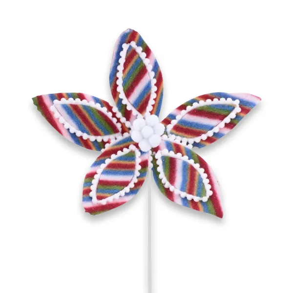 Floral^Direct Export Co. Playful Stripe Poinsettia Stem