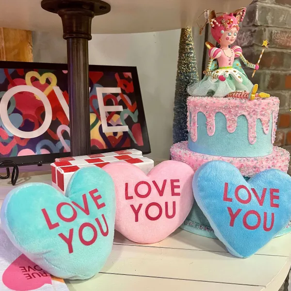 Pillows^Liberty Floral Plush Love You Heart