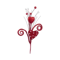 Sprays^Liberty Floral Polka Dot Heart Spray, 19