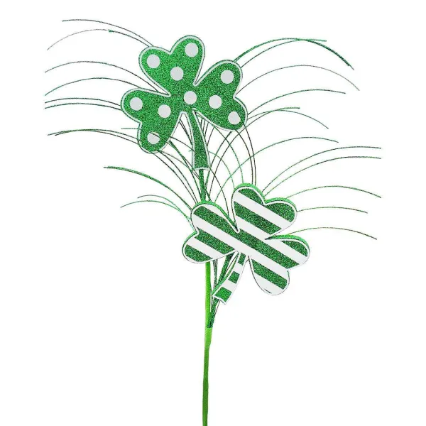 St. Patrick's Day^Liberty Floral Polka Dot Stripe Clover Spray