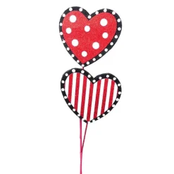 Sprays^Liberty Floral Polkadot Stripe Heart Spray