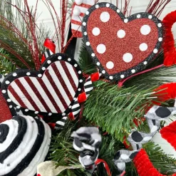 Floral^Liberty Floral Polkadot Stripe Heart Spray