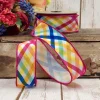 Spring^D. Stevens Poplin Spring Plaid Ribbon, 1.5" X 10Yd