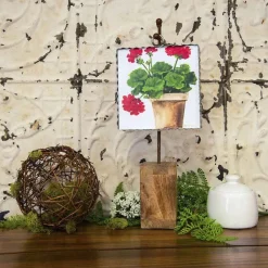 Table Decor^The Round Top Collection Pot Of Geraniums Mini Gallery Art