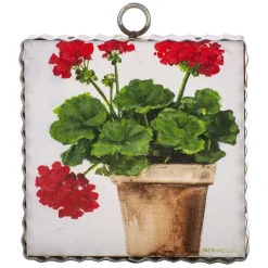 Table Decor^The Round Top Collection Pot Of Geraniums Mini Gallery Art