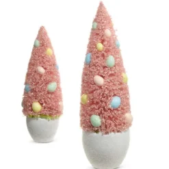 Table Decor^RAZ Potted Bottle Brush Tree With Egg Ornaments