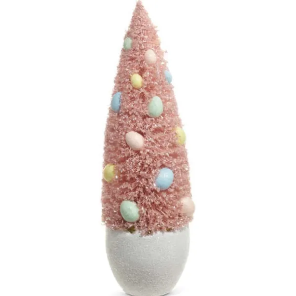 Home Accents^RAZ Potted Bottle Brush Tree With Egg Ornaments