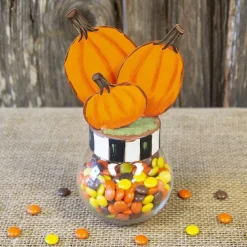 Decorative Containers^The Round Top Collection Pumpkin Bubble Jar