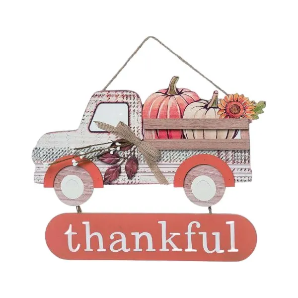 Table Decor^Transpac Pumpkin Truck D Cor