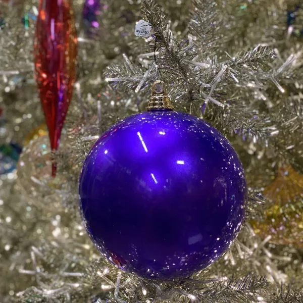 Ball Ornaments^Farrisilk Purple Candy Apple Ball Ornament, 8"