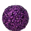 Mardi Gras^Regency Purple Glamour Sequin Ball Ornament, 4.5"