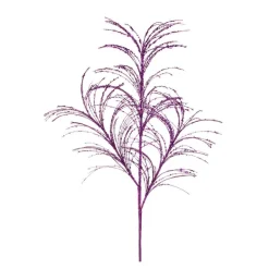 Mardi Gras^Regency Purple Glitter Sequin Pampas Grass Spray, 34"