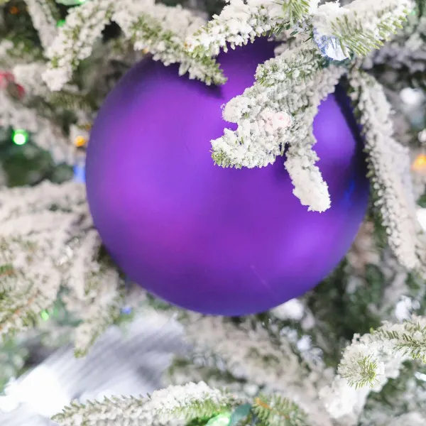Spring^Farrisilk Purple Matte Ball Ornament, 4"