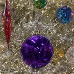 Ball Ornaments^Farrisilk Purple Shiny Ball Ornament, 8