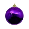 Mardi Gras^Farrisilk Purple Shiny Ball Ornament, 6"