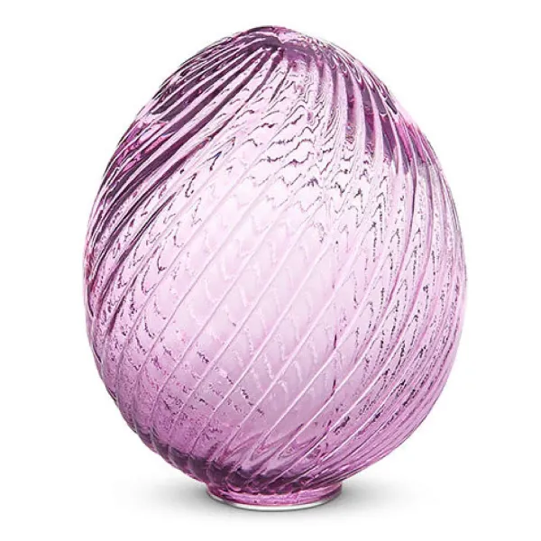 Home Accents^RAZ Purple Swirl Patterned Glass Egg, 6"