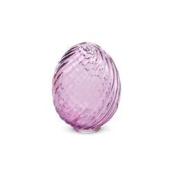 Table Decor^RAZ Purple Swirl Patterned Glass Egg, 4"