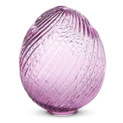 Figurines^RAZ Purple Swirl Patterned Glass Egg, 6"