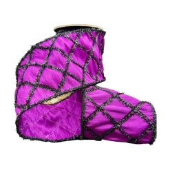Ribbon^D. Stevens Purple With Diamond Tinsel Ribbon, 4" X 5Yd