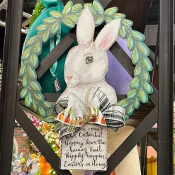 Door Decor^The Round Top Collection Rabbit Wreath Gallery Art