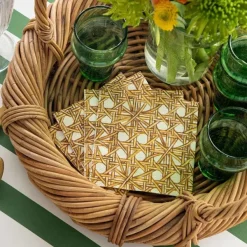 Party Diy^Hester & Cook Rattan Weave Cocktail Napkin Set