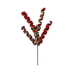 Picks^Liberty Floral Red And Leopard Frizzy Curly Pick