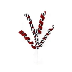 Floral^Liberty Floral Red And Striped Frizzy Curly Pick