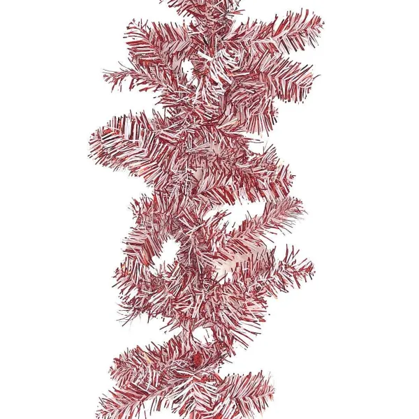 Wall Decor^Liberty Floral Red And White Garland, 6'