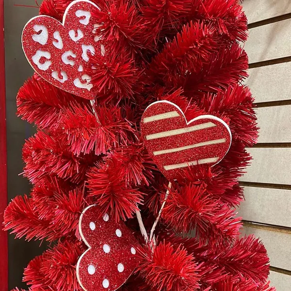 Picks^Craig Bachman Red And White Glittery Heart, 25"