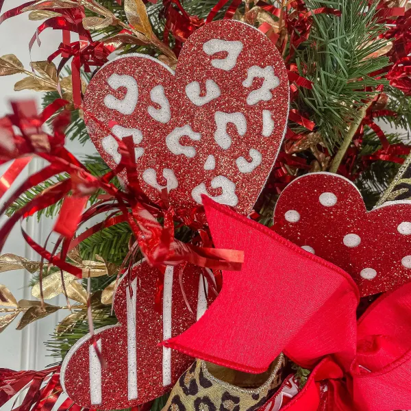 Picks^Craig Bachman Red And White Glittery Heart, 25"