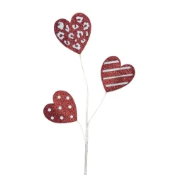 Floral^Craig Bachman Red And White Glittery Heart, 25"
