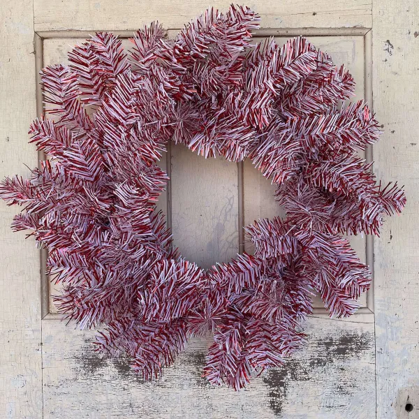 Wall Decor^Liberty Floral Red And White Wreath
