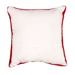 Spring^Evergreen Red Bandana Hooked Throw Pillow