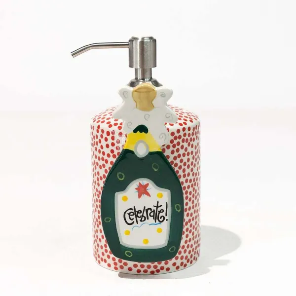 Kitchen & Dining^Happy Everything Red Dot Mini Cylinder Soap Pump By !