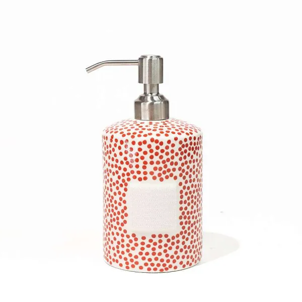 Kitchen & Dining^Happy Everything Red Dot Mini Cylinder Soap Pump By !