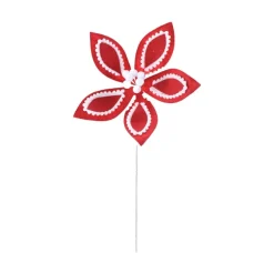 Floral^Direct Export Co. Red Felt Poinsettia Stem