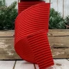 Ribbon^D. Stevens Red Flocked Mini Stripe Ribbon, 4" X 10Yd
