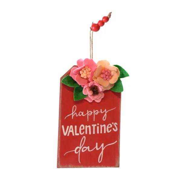 Focal Points^Direct Export Co. Red Floral Valentine's Day Ornament