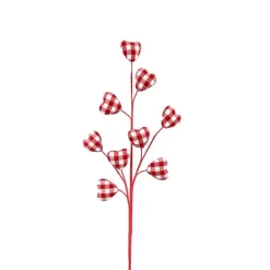Floral^Liberty Floral Red Gingham Heart Spray