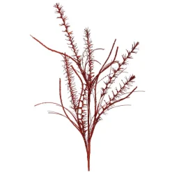 Floral^Regency Red Glitter Mica Mini Leaf Spray