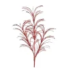Floral^Regency Red Glitter Sequin Pampas Grass Spray, 34"