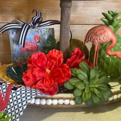 Floral Decor^Liberty Floral Red Hibiscus Spray