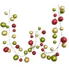 Garlands^Farrisilk Red, Lime, And Gold Ball Garland, 10'