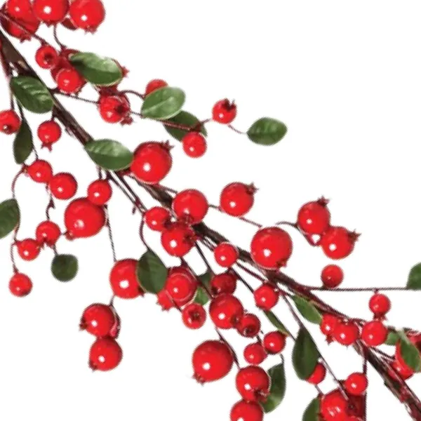 Garlands^Regency Red Mixed Berry Leaf Garland, 48"