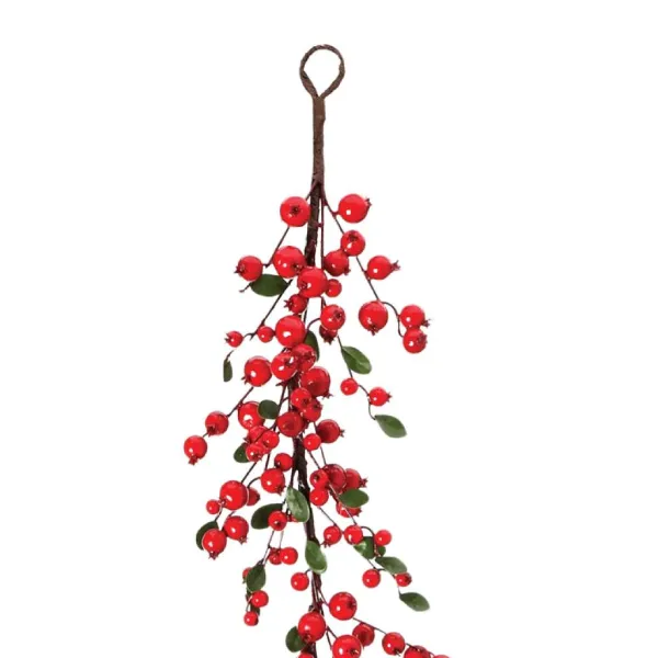 Table Decor^Regency Red Mixed Berry Leaf Garland, 48"