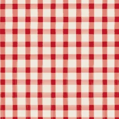 Party Diy^Hester & Cook Red Painted Check Cocktail Napkin Set