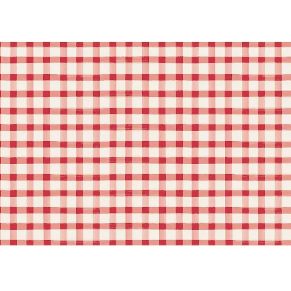 Kitchen & Dining^Hester & Cook Red Painted Check Placemat Sheets