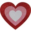 Signs^Craig Bachman Red, Pink, And White Glittered Heart