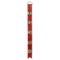 Door Decor^RAZ Red Sleigh Bell Door Hanger, 32"