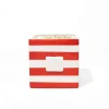 Table Decor^Happy Everything Red Stripe Medium Nest Cube By !